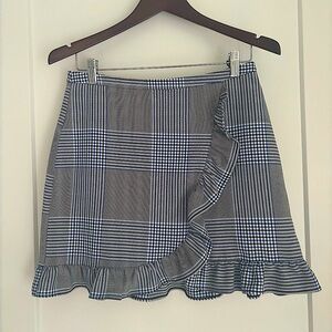 ASOS Plaid/Ruffle Mini Skirt